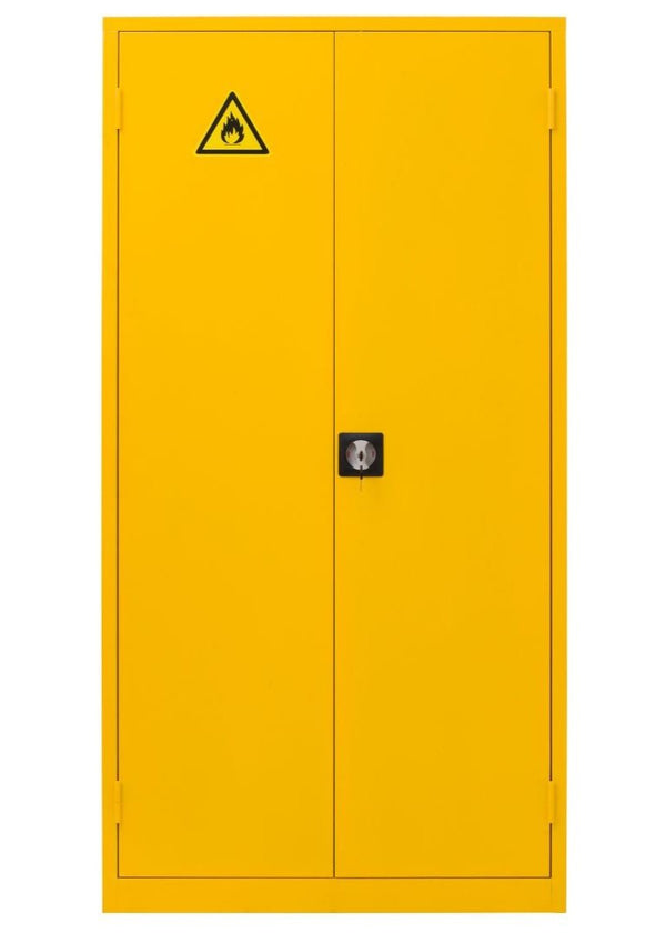 Craft Chemical Storage Cabinet , 71"h x 36"w x 18"d , Yellow