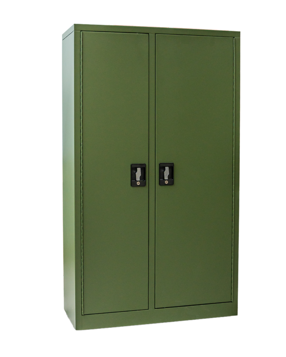 Craft Gun Security Cabinet , Double Door , 55"h x 32"w x 10"d , Green