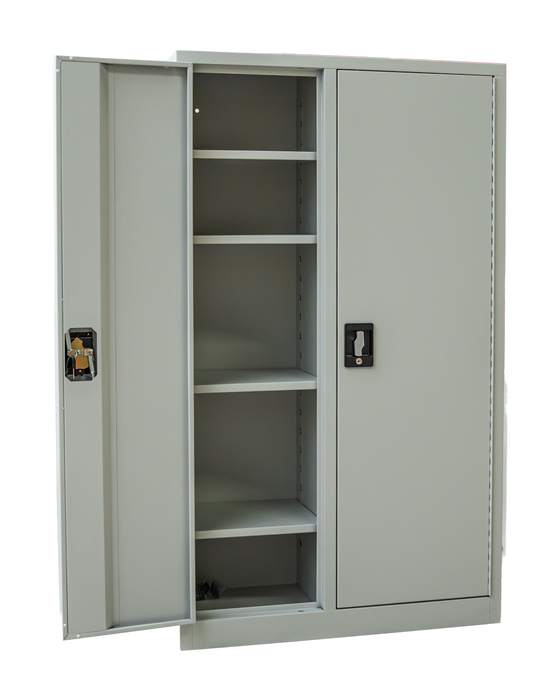 Craft Gun Security Cabinet , Double Door , 55"h x 32"w x 10"d , Grey