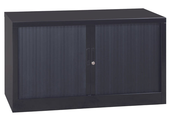 Craft Tambour Door Cabinet , 39"h x 47"w x 18"d , Black