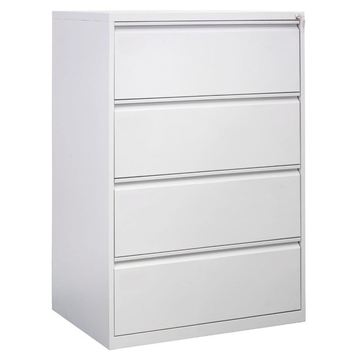 Craft Lateral File Cabinet , 52"h x 47"w x 18"d , 4 Drawers , Grey