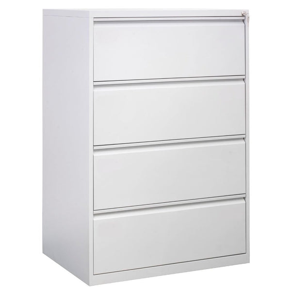 Craft Lateral File Cabinet , 52"h x 31"w x 18"d , 4 Drawers , Grey