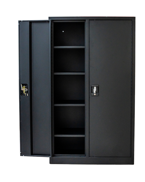 Craft Gun Security Cabinet , Double Door , 55"h x 32"w x 10"d , Black