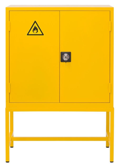 Craft Chemical Storage Cabinet , 35"h x 36"w x 18"d , Yellow