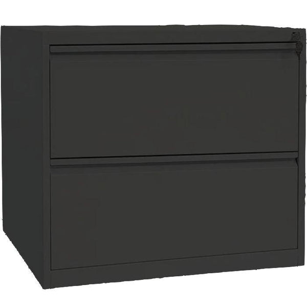 Craft Lateral File Cabinet , 28"h x 47"w x 18"d , 2 Drawers , Black