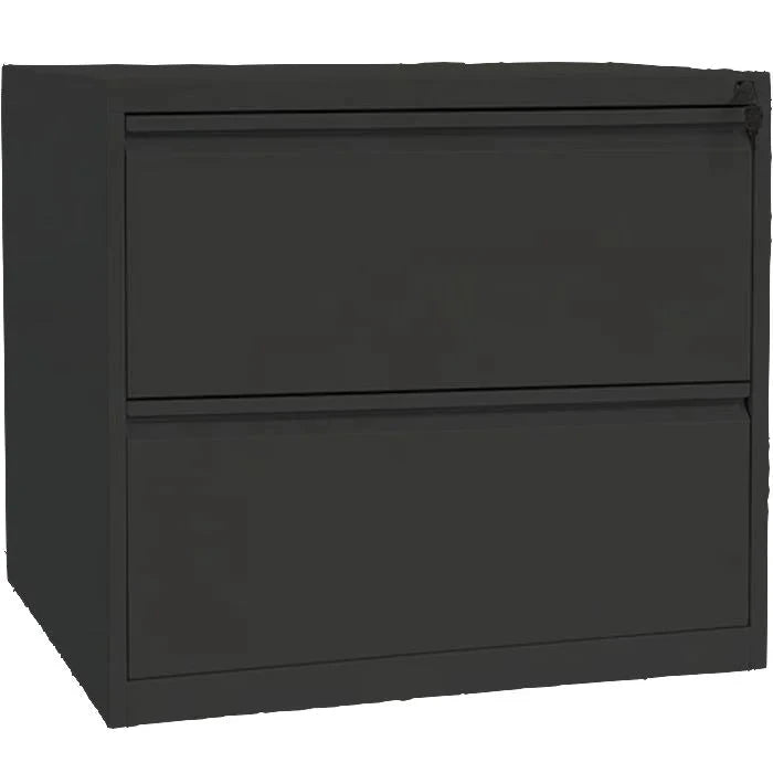 Craft Lateral File Cabinet , 28"h x 31"w x 18"d , 2 Drawers , Black