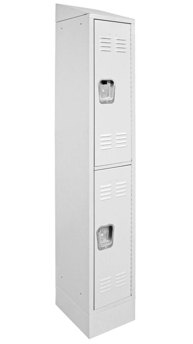 Craft Locker , Double Tier , Double Stack , 2x2 , 72"h x 24"w x 15"d , Lock Model B , RECESSED LOCK