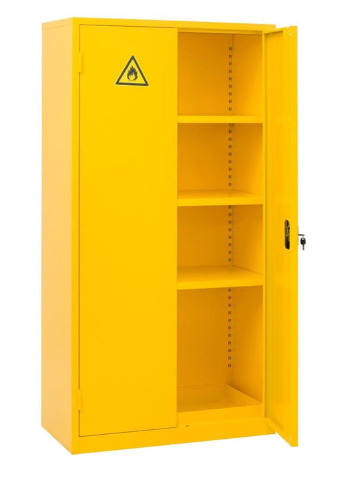 Craft Chemical Storage Cabinet , 71"h x 36"w x 18"d , Yellow