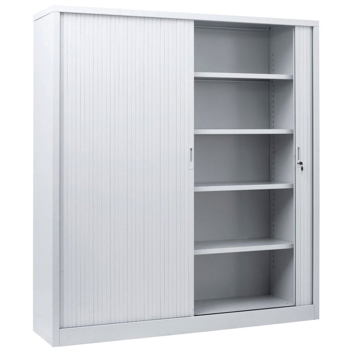 Craft Tambour Door Cabinet , 78"h x 39"w x 18"d , Grey