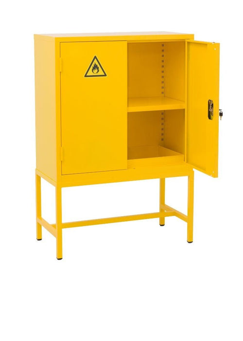 Craft Chemical Storage Cabinet , 28"h x 36"w x 18"d , Yellow