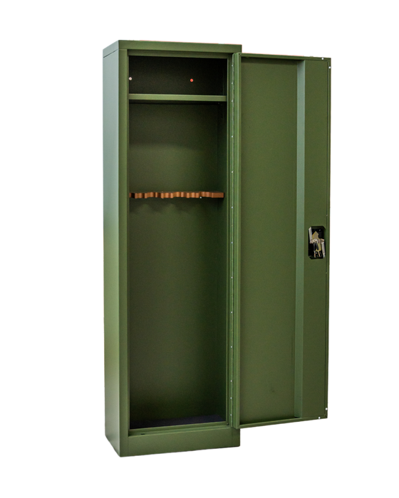 Craft Gun Security Cabinet , Single Door , 55"h x 17"w x 10"d , Green