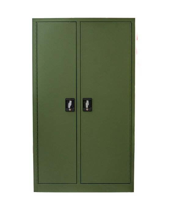 Craft Gun Security Cabinet , Double Door , 55"h x 32"w x 10"d , Green