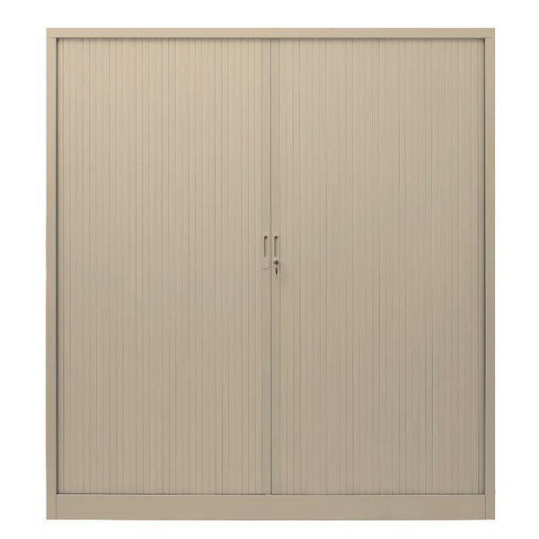 Craft Tambour Door Cabinet , 78"h x 47"w x 18"d , Beige