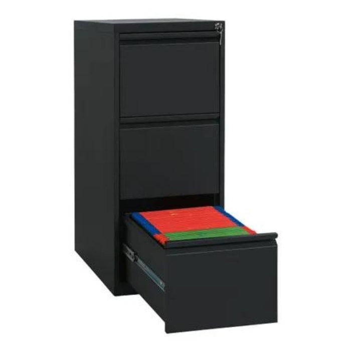 Craft Vertical File Cabinet , 40"h x 16"w x 24"d , 3 Drawers , Black